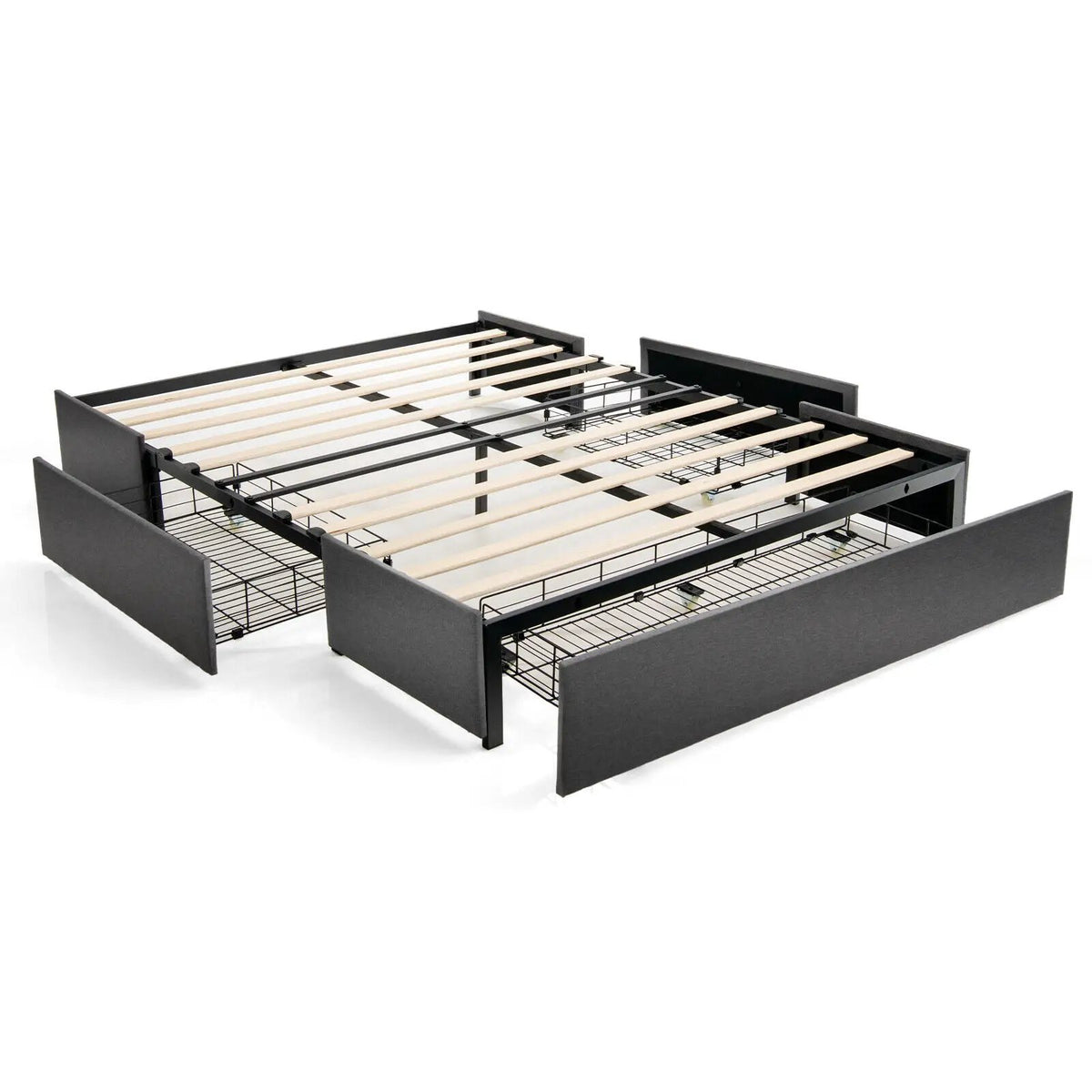 Upholstered Platform Bed Frame with 3 Storage Drawers, photo 9 of 9