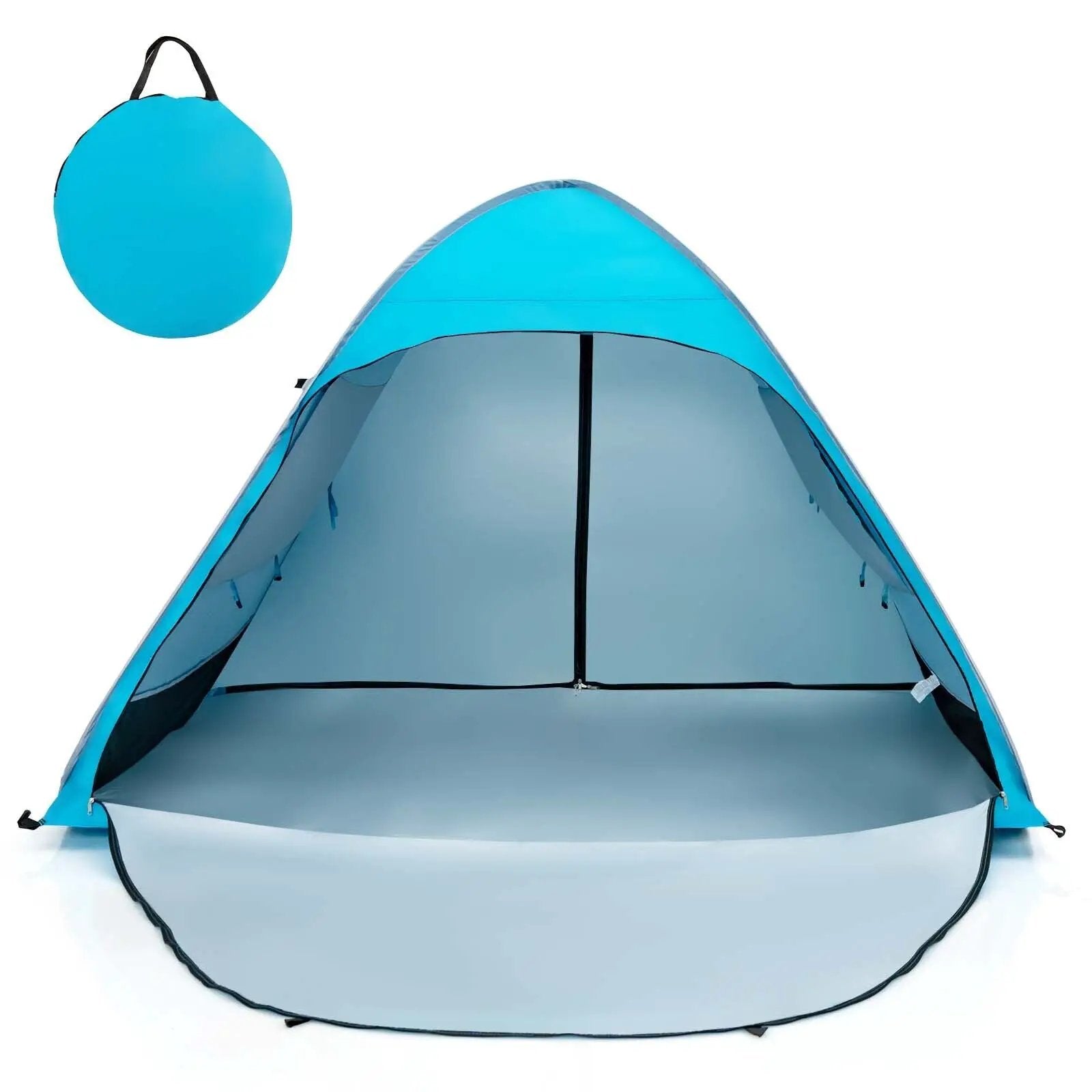 Automatic Pop-up Beach Tent with Carrying Bag-Blue by DirectDeals