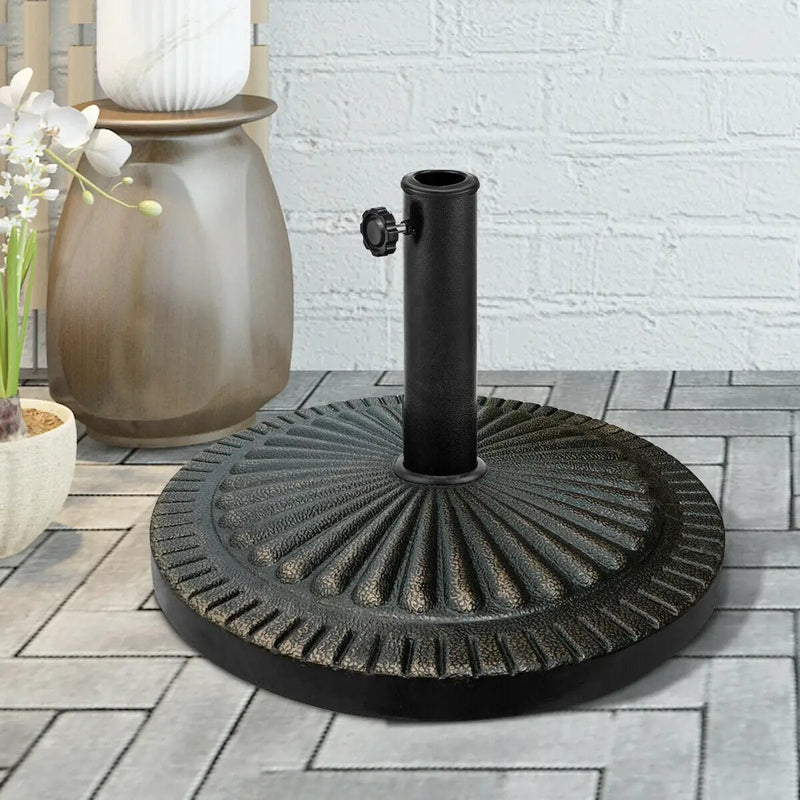31.5 lbs Market Heavy-Duty Outdoor Stand Bronze Umbrella Base by DirectDeals
