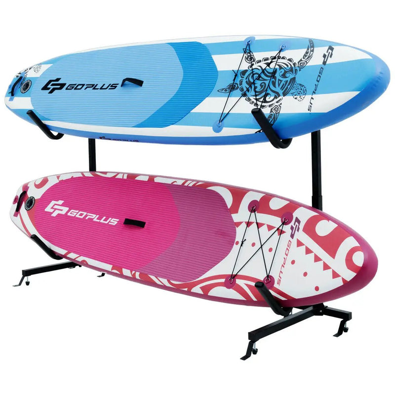 Freestanding Height Adjustable Dual Kayak Storage Rack by DirectDeals