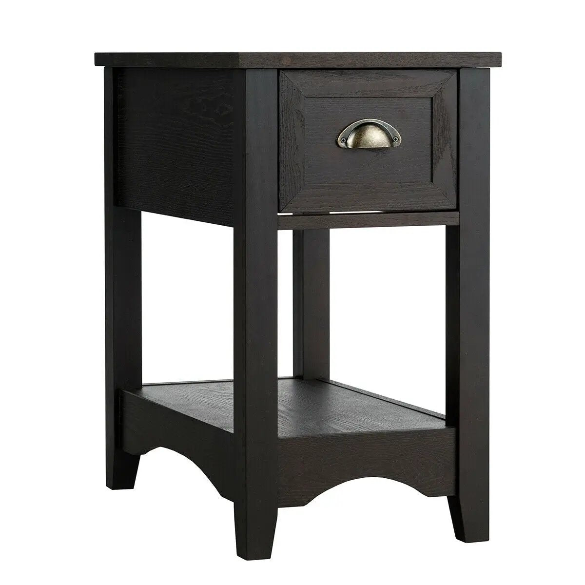 Contemporary Chair Side End Table Compact Table with Drawer Nightstand, photo 9 of 10