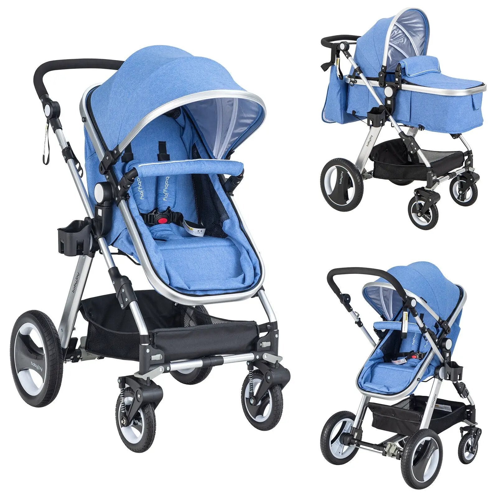 Folding Aluminum Baby Stroller Baby Jogger with Diaper Bag by DirectDeals