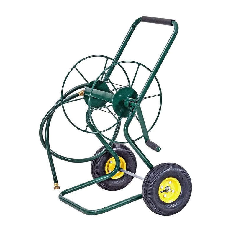 Garden Steel Frame Wheeled Hose Reel Cart by DirectDeals