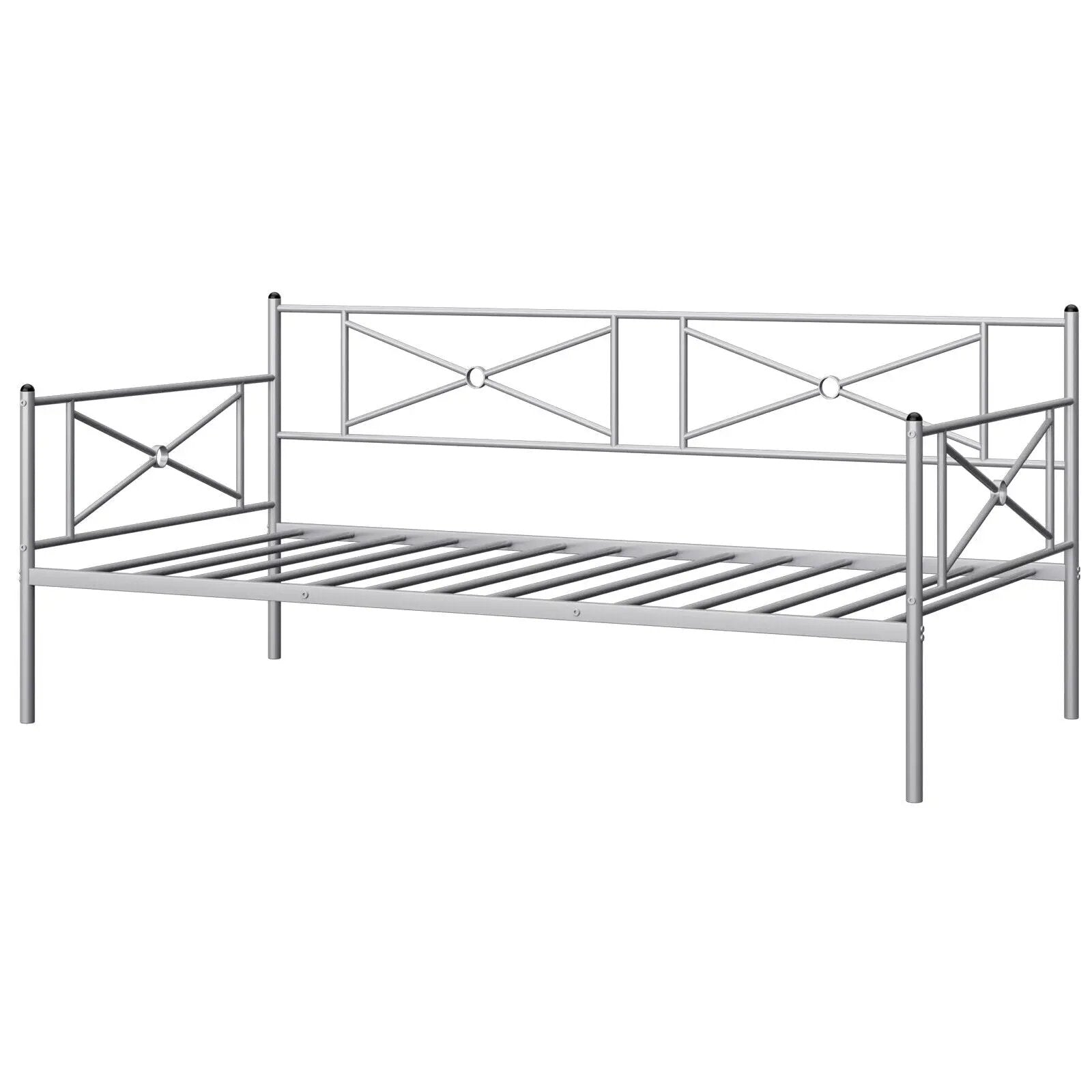 Metal Daybed Twin Bed Frame Stable Steel Slats Sofa Bed by DirectDeals