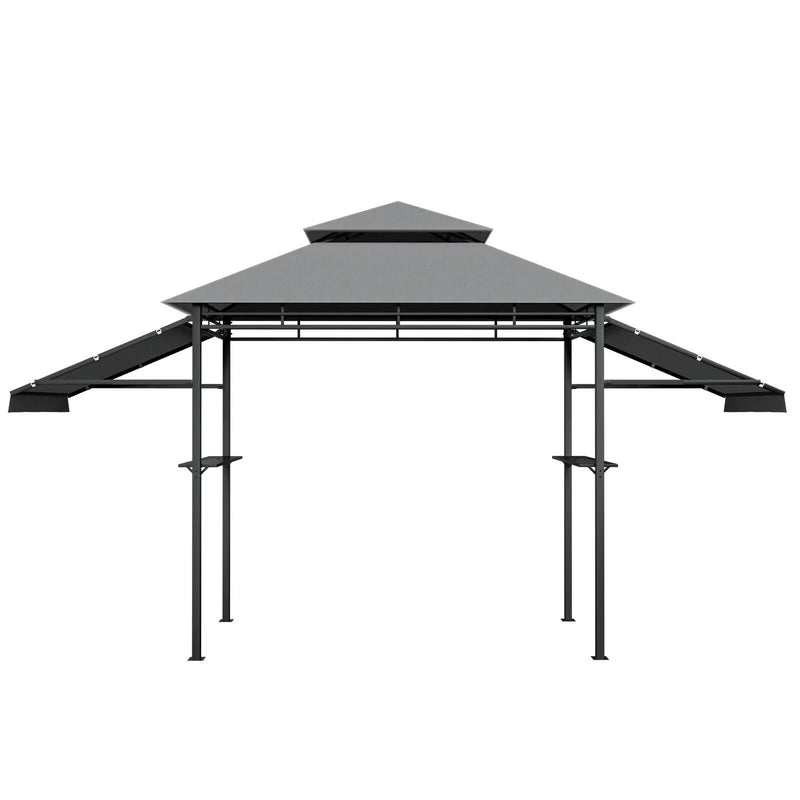 13.5 x 4 Feet Patio BBQ Grill Gazebo Canopy with Dual Side Awnings by DirectDeals