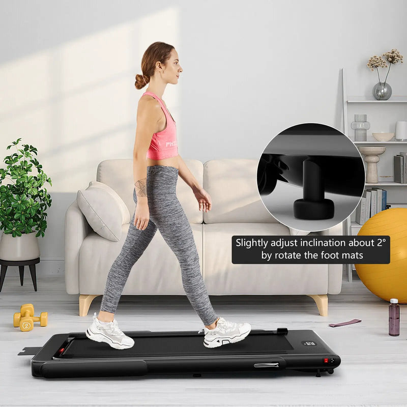 2.25HP 2 in 1 Folding Treadmill with APP Speaker Remote Control by DirectDeals