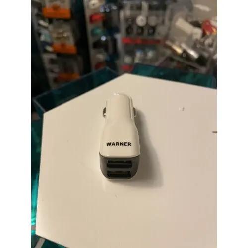 Dual USB Port Car Lighter Charger Socket Power Charging Adapter Warner by Selzalot