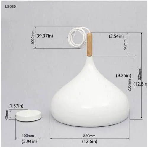 60 Watt Modern Elegance Pendant Hanging Lamp Metal Pendant Lighting Pendant Shade by Selzalot