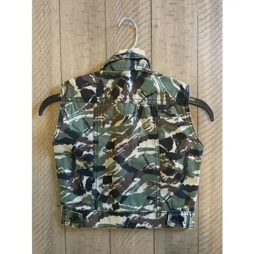 ORIGINAL BRAND GS115 NEW COLLECTION TODDLERS SLEEVELESS CAMO JACKET SIZE 3T by Selzalot