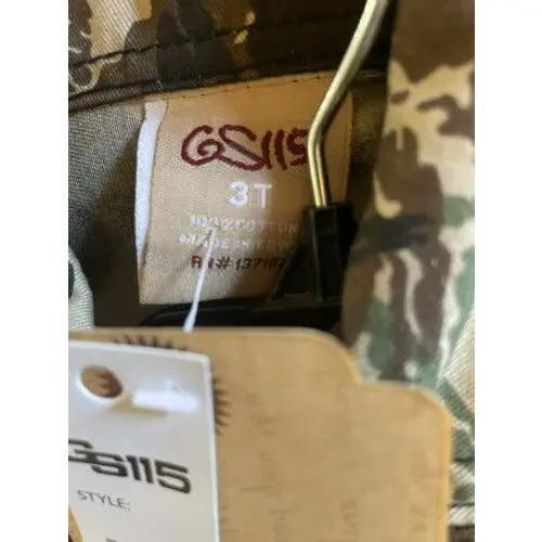 ORIGINAL BRAND GS115 NEW COLLECTION TODDLERS SLEEVELESS CAMO JACKET SIZE 3T by Selzalot