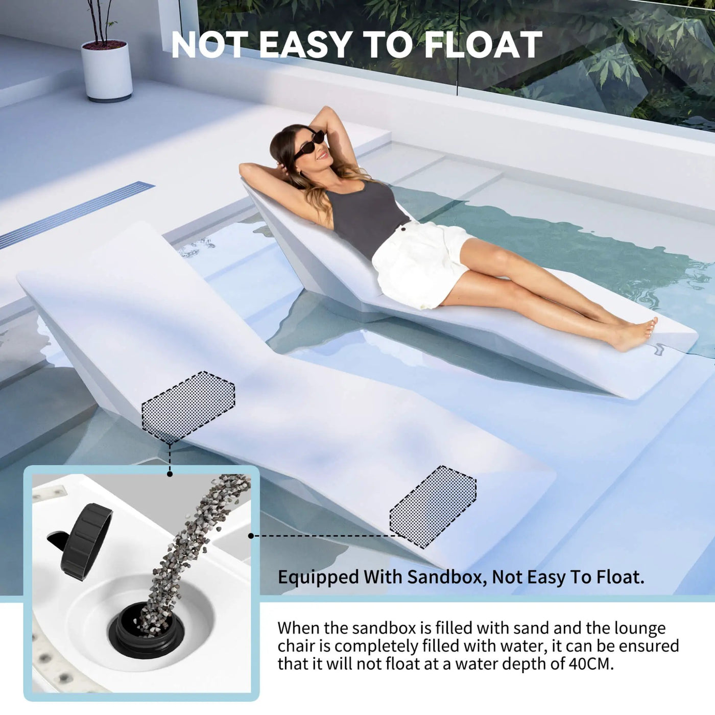 S-Shaped Outdoor Natural Arc Pool Lounger (SAK82405) by SAKSBY WHOLESALE