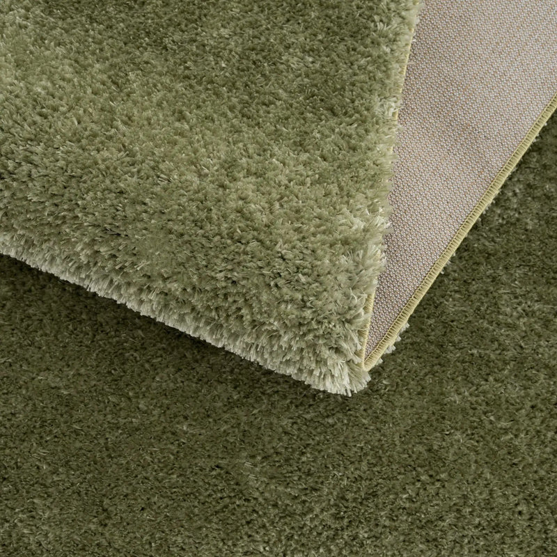 Heavenly Solid Green Plush Rug - Clearance by Boutique Rugs