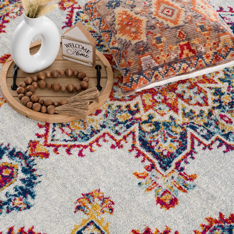 Istanbul Medallion Orange Area Rug - Clearance by Boutique Rugs