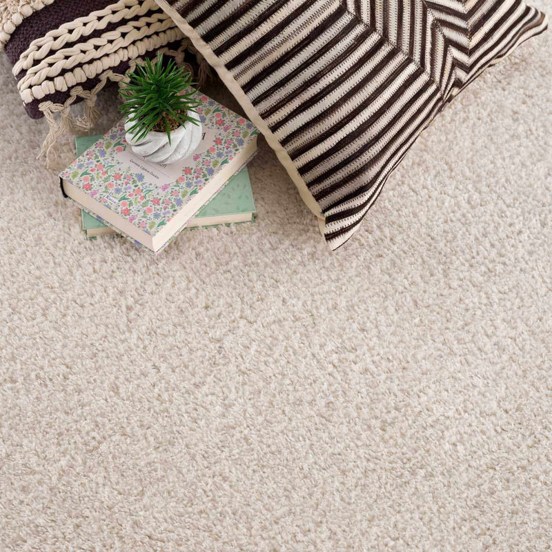 Velora Light Beige Wavy Abstract Modern Minimalist Polyester Machine Woven Area Rug by Boutique Rugs