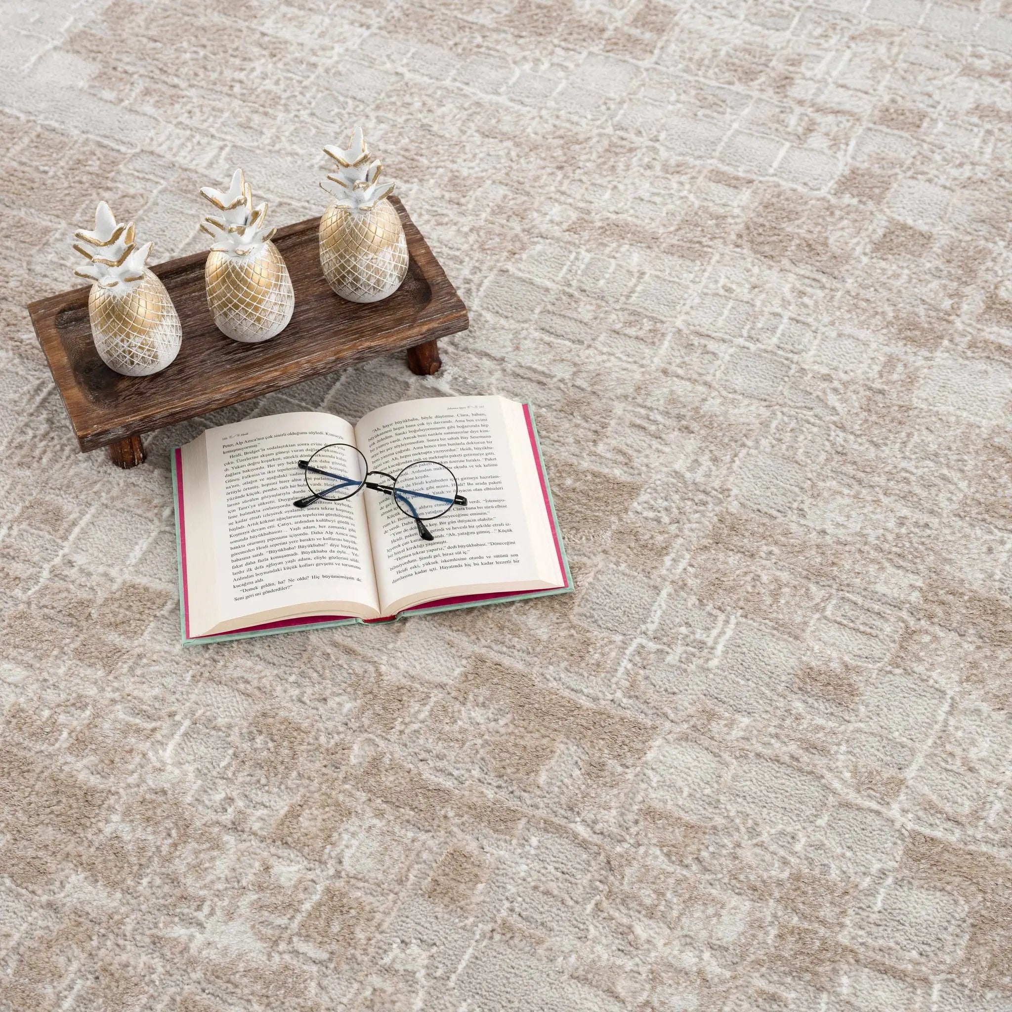 Liveri Pink Mosaic Rug by Boutique Rugs
