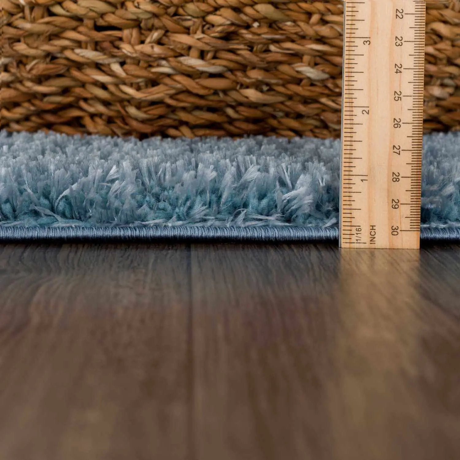 Heavenly Solid Blue Plush Rug - Clearance by Boutique Rugs