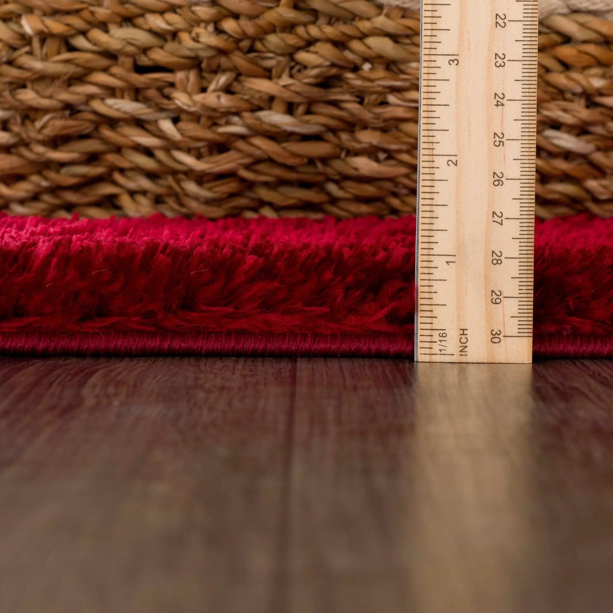Heavenly Solid Red Plush Rug - Clearance by Boutique Rugs