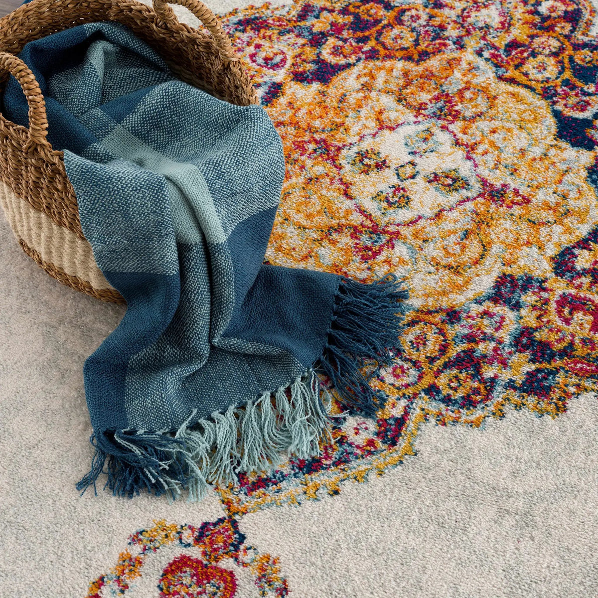 Istanbul Orange Area Rug - Clearance, photo 8 of 16