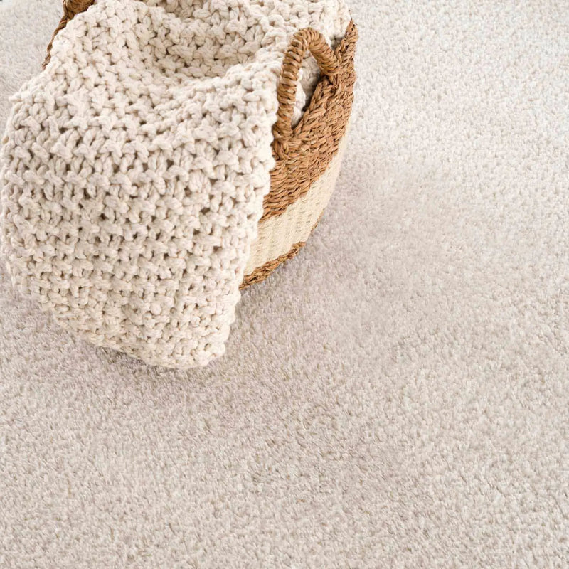 Velora Light Beige Wavy Abstract Modern Minimalist Polyester Machine Woven Area Rug by Boutique Rugs