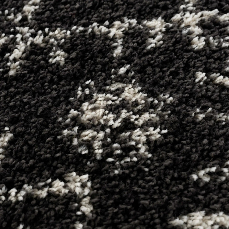 Thetford Black Berber Shag Rug - Clearance by Boutique Rugs