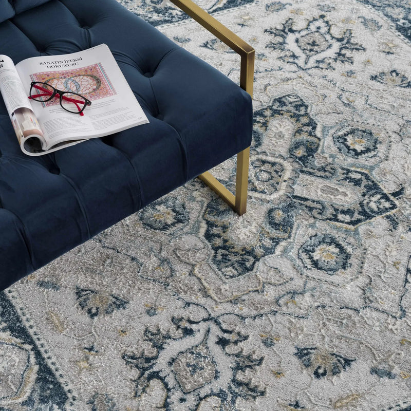 Liverpool Blue Area Rug - Clearance by Boutique Rugs