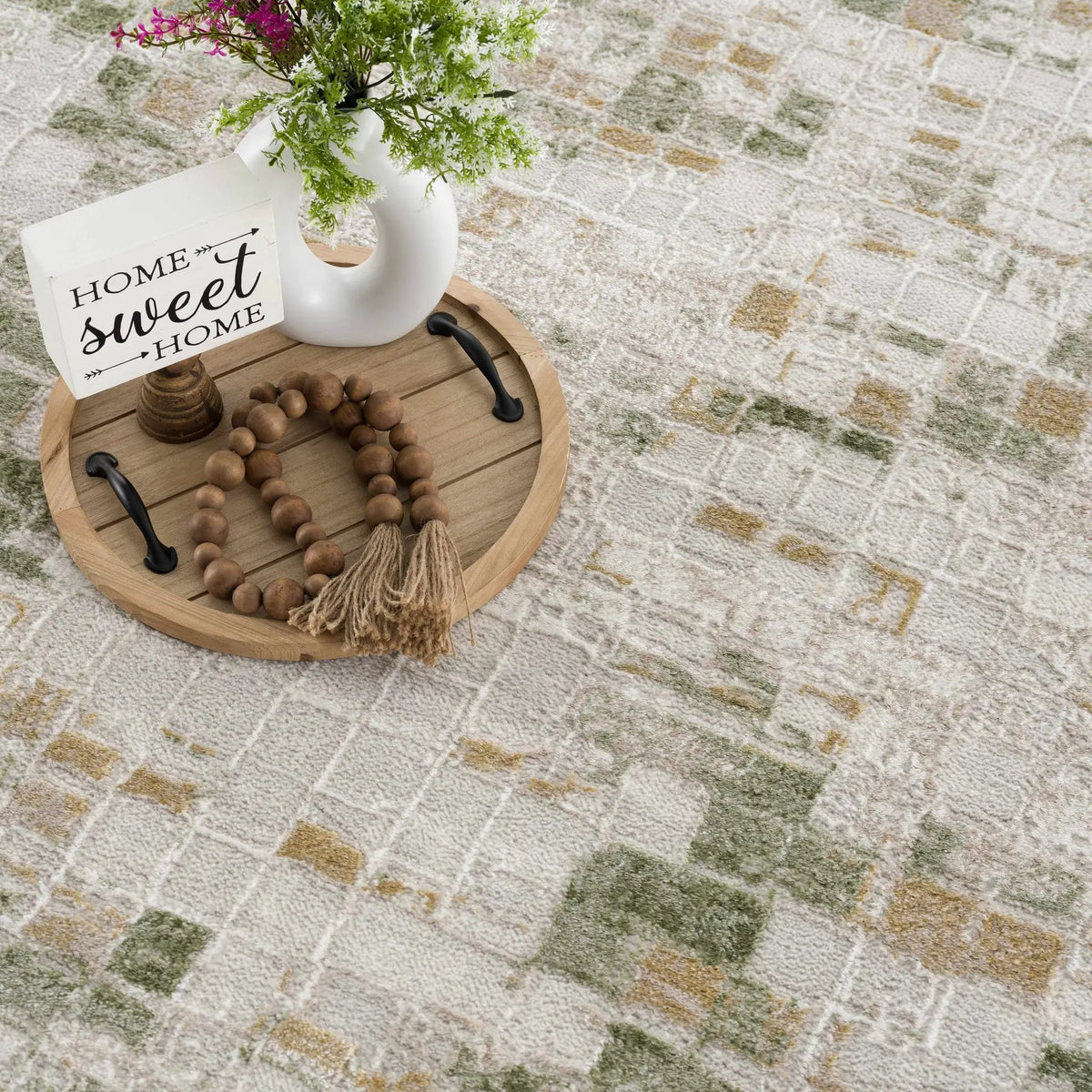 Liveri Green Mosaic Rug, photo 11 of 14