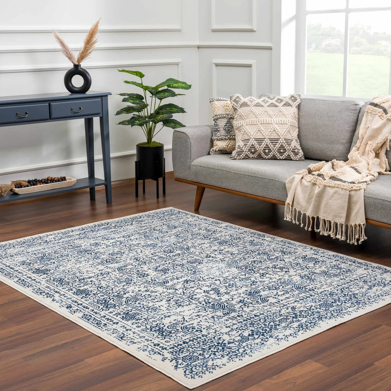 Michie Blue Area Rug by Hauteloom