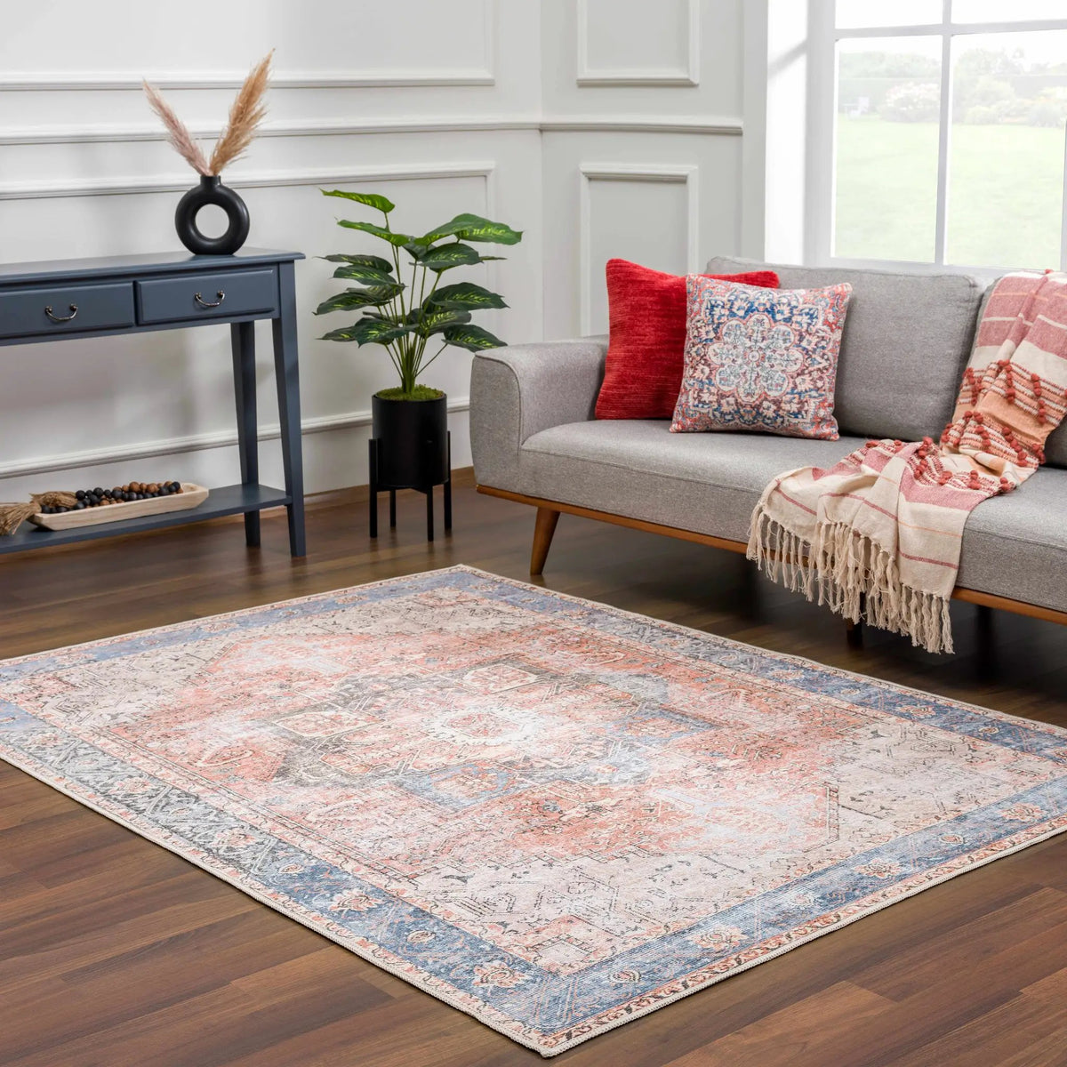Rosman Distressed Washable Rug, photo 27 of 32