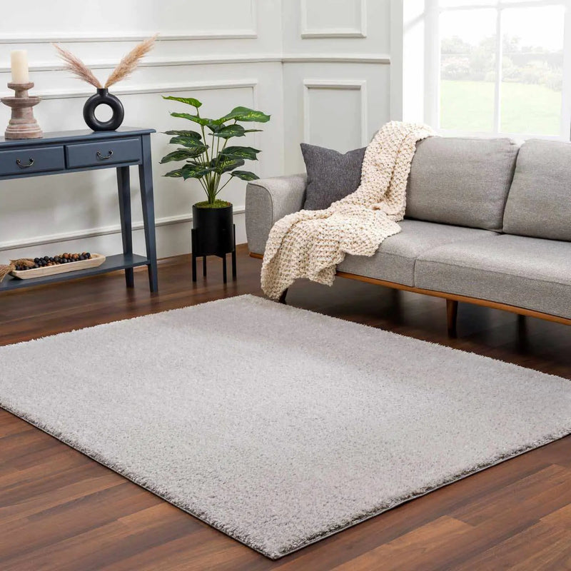 Lunaro Gray Subtle Wavy Abstract Modern Minimalist Polyester Machine Woven Area Rug - Clearance by Boutique Rugs