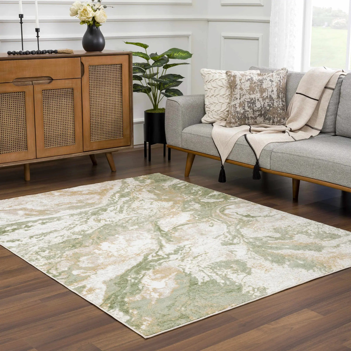 Lively Marble Green Area Rug, photo 12 of 18
