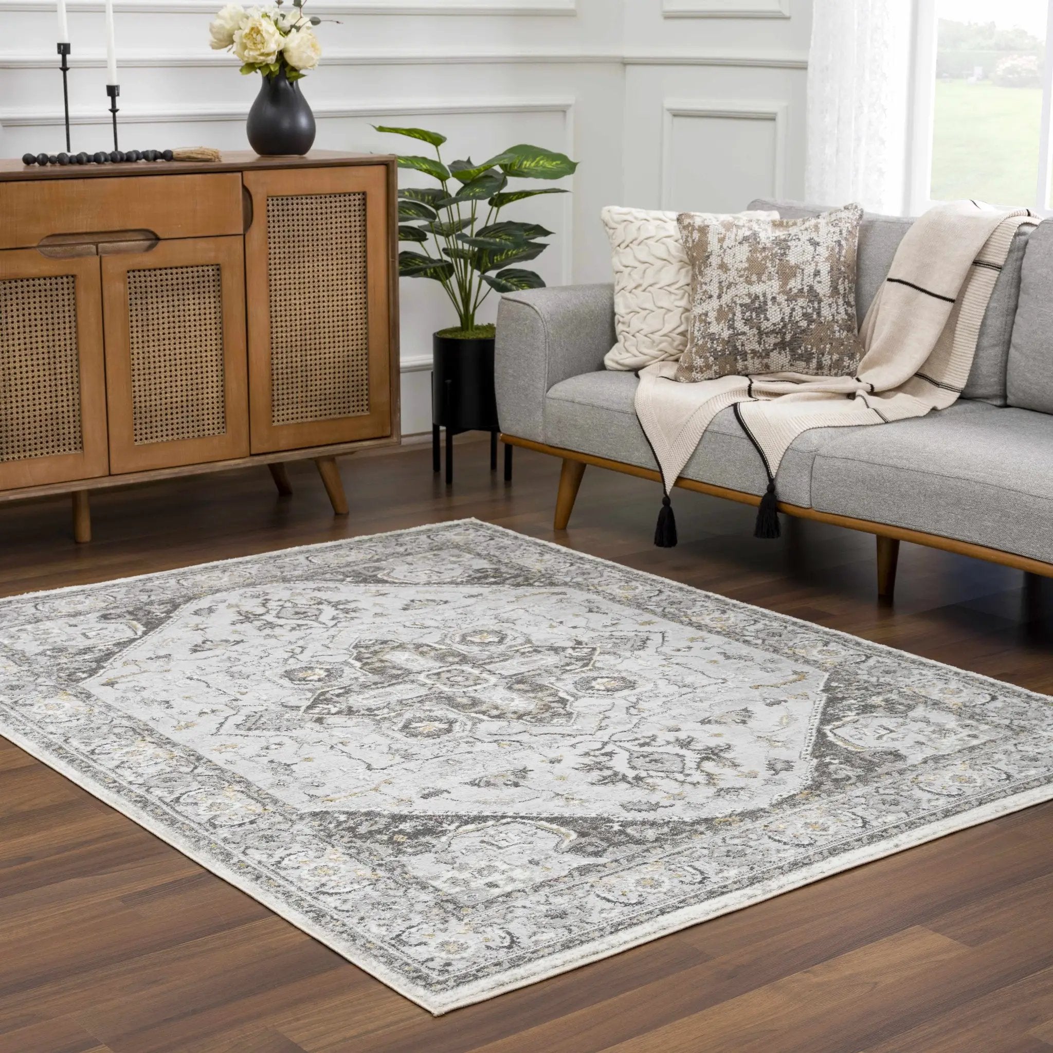 Liverpool Light Gray Area Rug - Clearance by Boutique Rugs