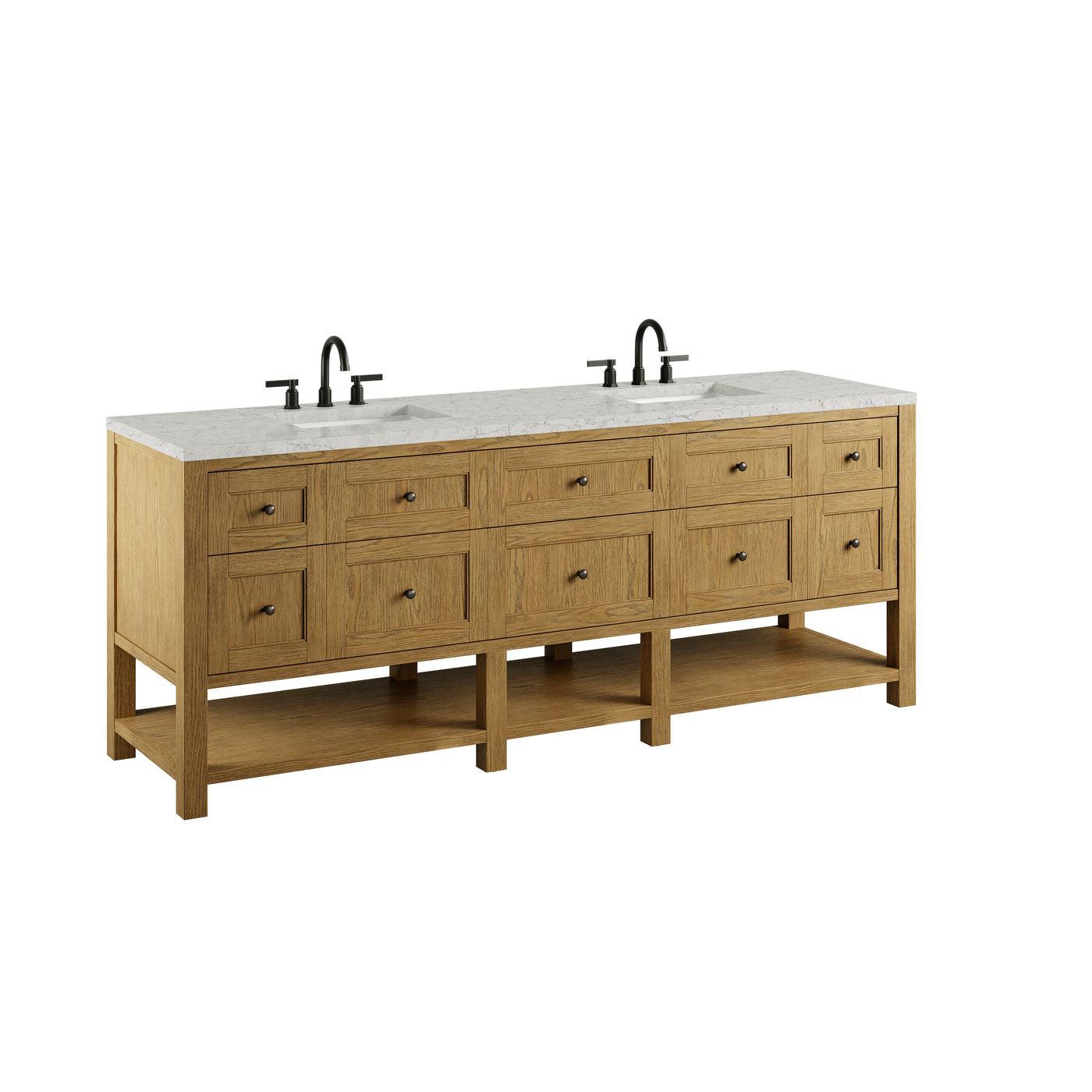 James Martin Breckenridge 84" Double Bathroom Vanity, Light Natural Oak, view 25