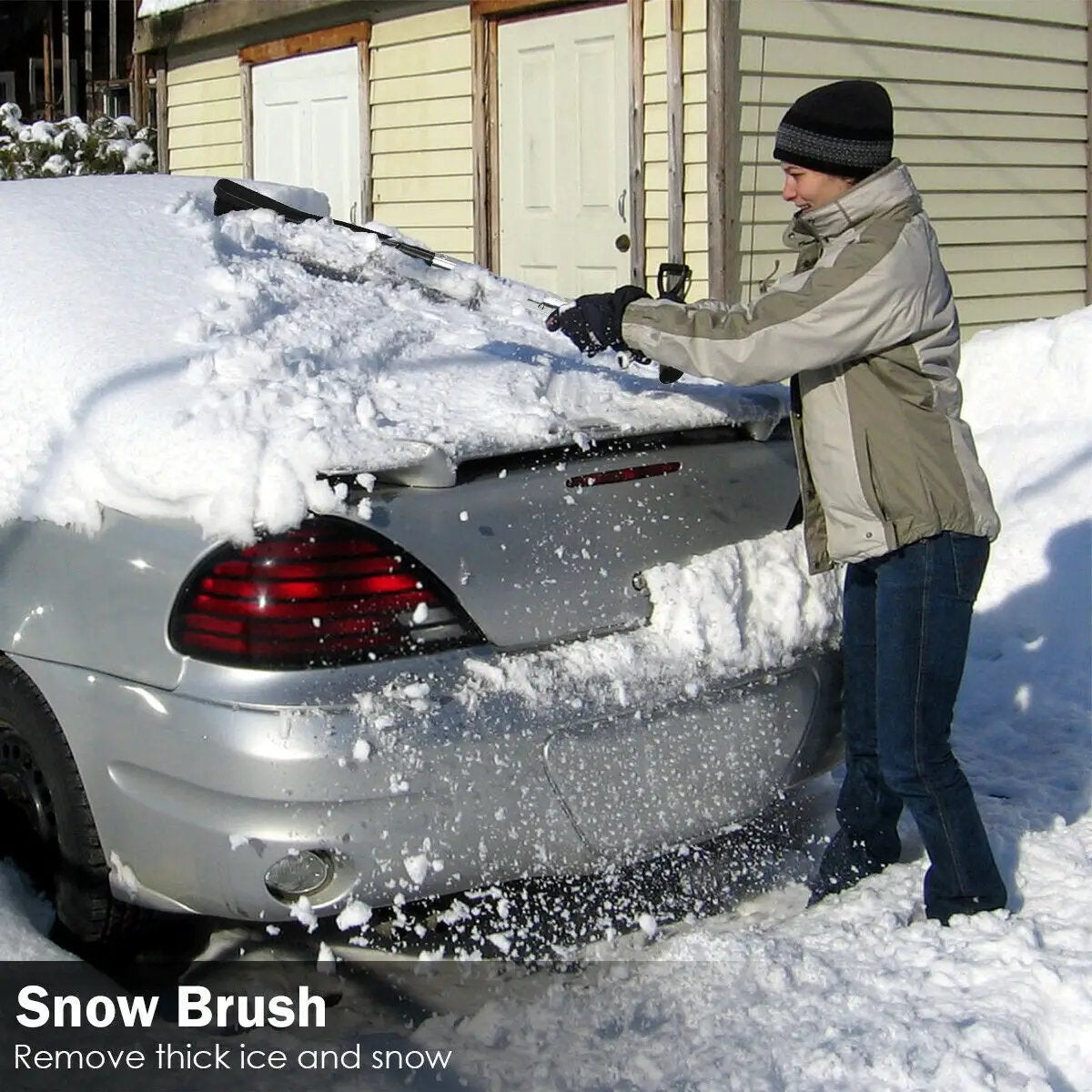 3-in-1 Snow Shovel with Ice Scraper and Snow Brush by DirectDeals
