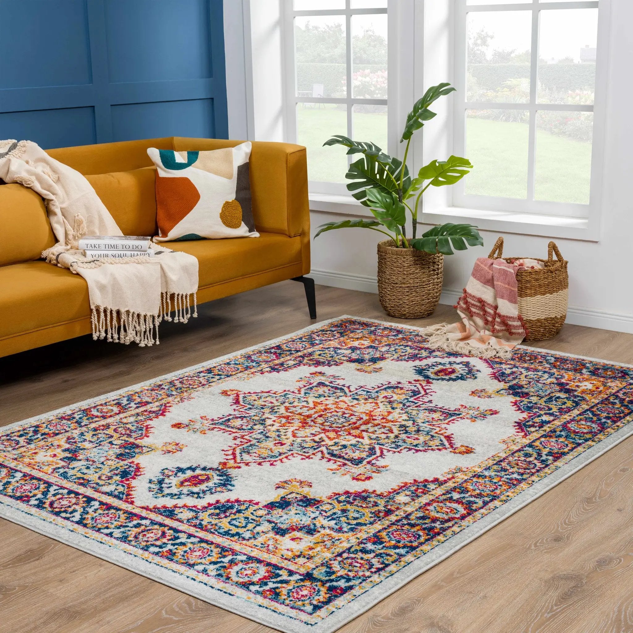 Istanbul Medallion Orange Area Rug - Clearance by Boutique Rugs