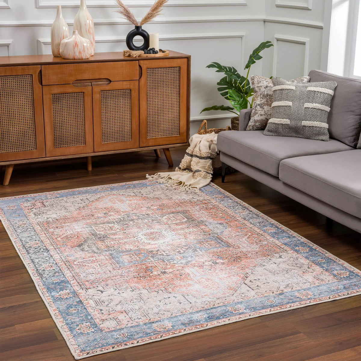 Rosman Distressed Washable Rug, photo 15 of 32