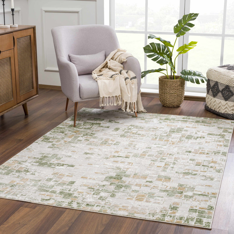 Liveri Green Mosaic Rug by Boutique Rugs