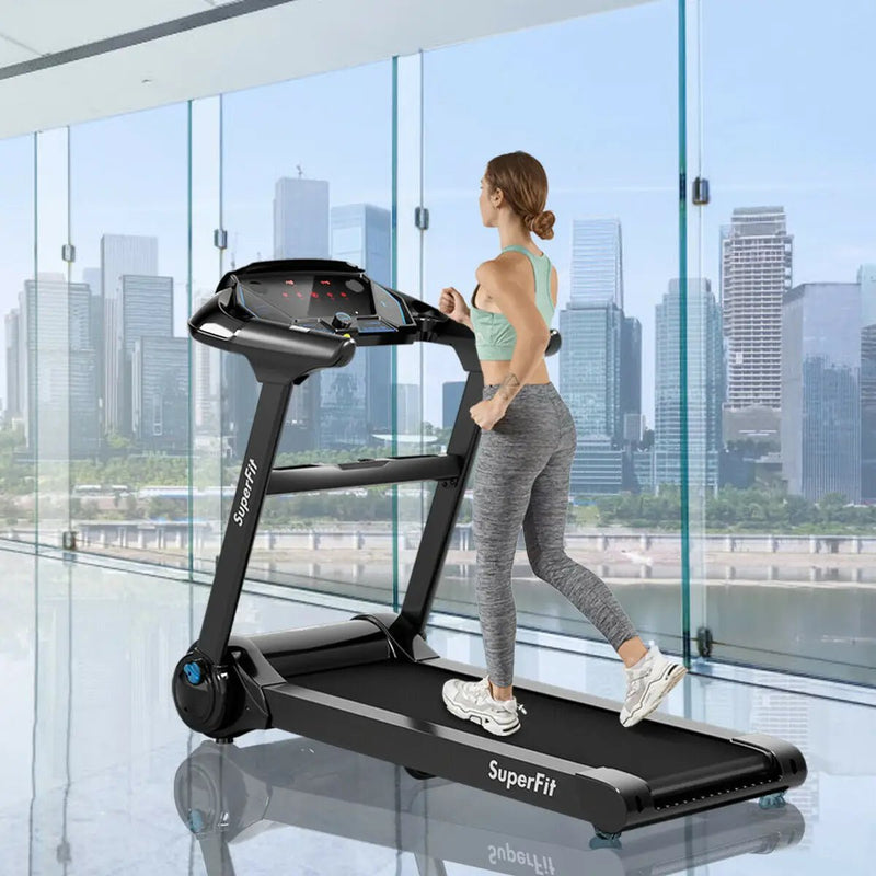 2.25HP Folding Treadmill with Bluetooth Speaker-Black by DirectDeals