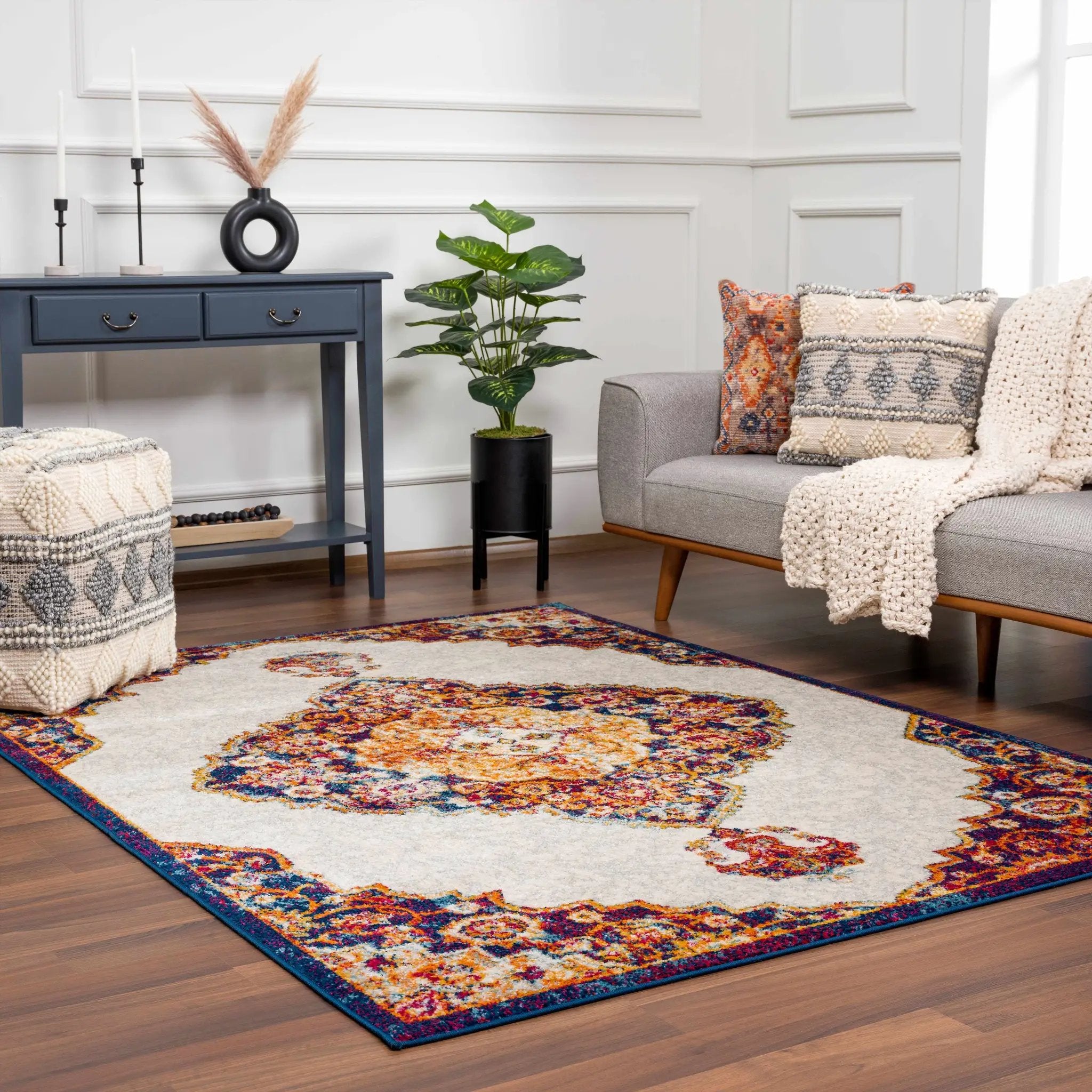 Istanbul Orange Area Rug - Clearance by Boutique Rugs