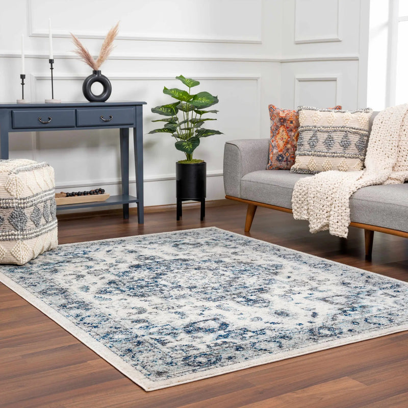 Istanbullu Blue Area Rug - Clearance by Boutique Rugs