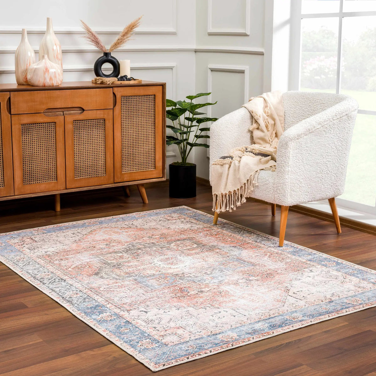 Rosman Distressed Washable Rug, photo 26 of 32
