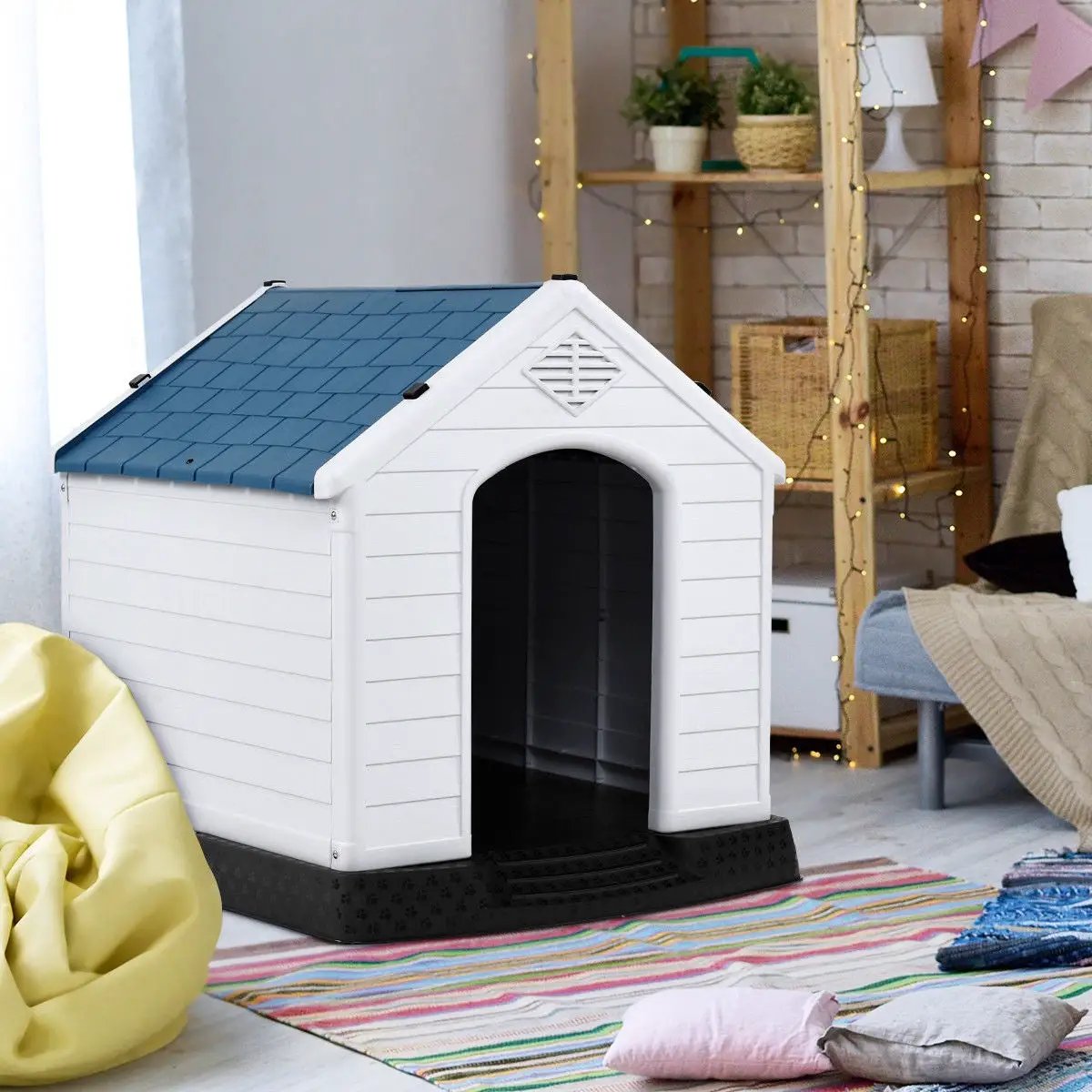 Indoor/Outdoor Waterproof Plastic Dog House Pet Puppy Shelter, photo 13 of 16