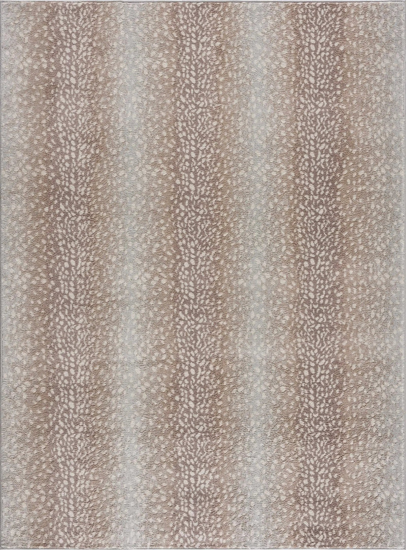 Pointblank Tan Leopard Print Rug by Boutique Rugs