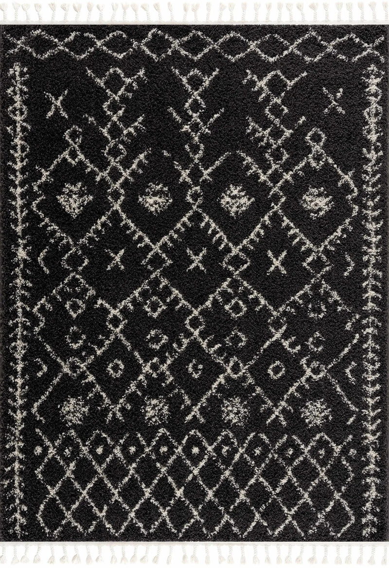 Thetford Black Berber Shag Rug - Clearance by Boutique Rugs