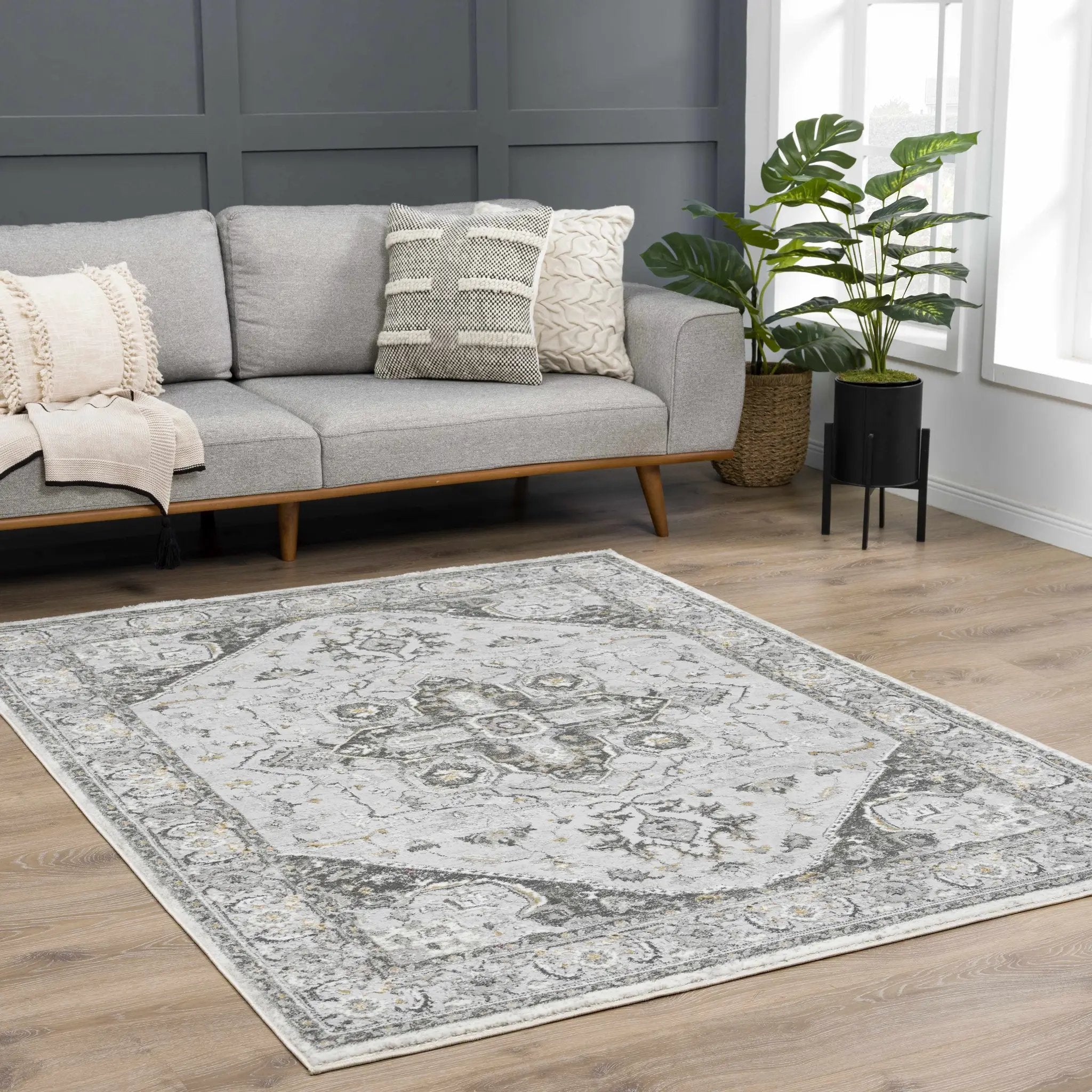 Liverpool Light Gray Area Rug - Clearance by Boutique Rugs