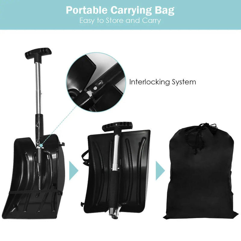 3-in-1 Snow Shovel with Ice Scraper and Snow Brush by DirectDeals