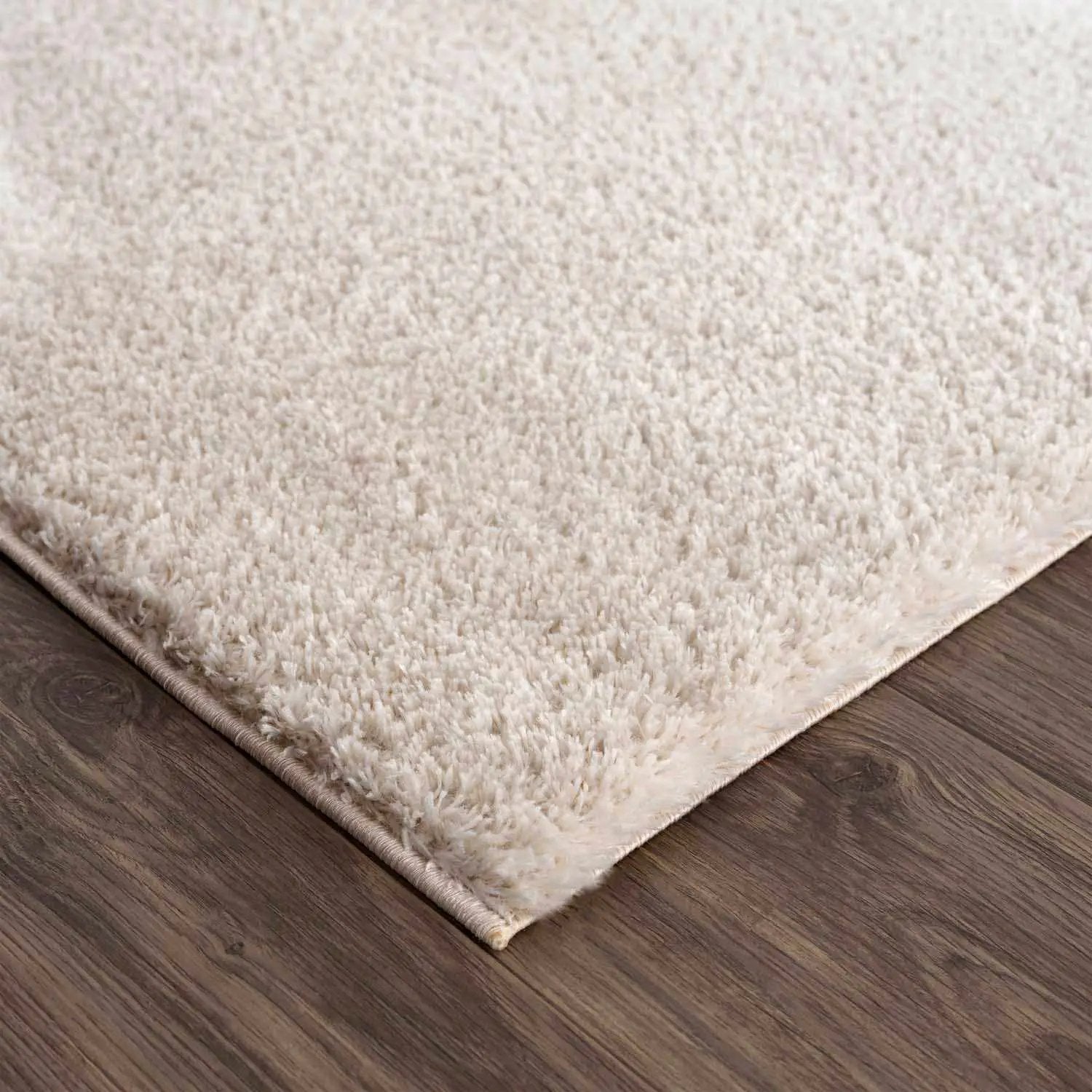 Velora Light Beige Wavy Abstract Modern Minimalist Polyester Machine Woven Area Rug by Boutique Rugs