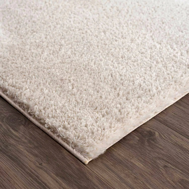 Velora Light Beige Wavy Abstract Modern Minimalist Polyester Machine Woven Area Rug by Boutique Rugs