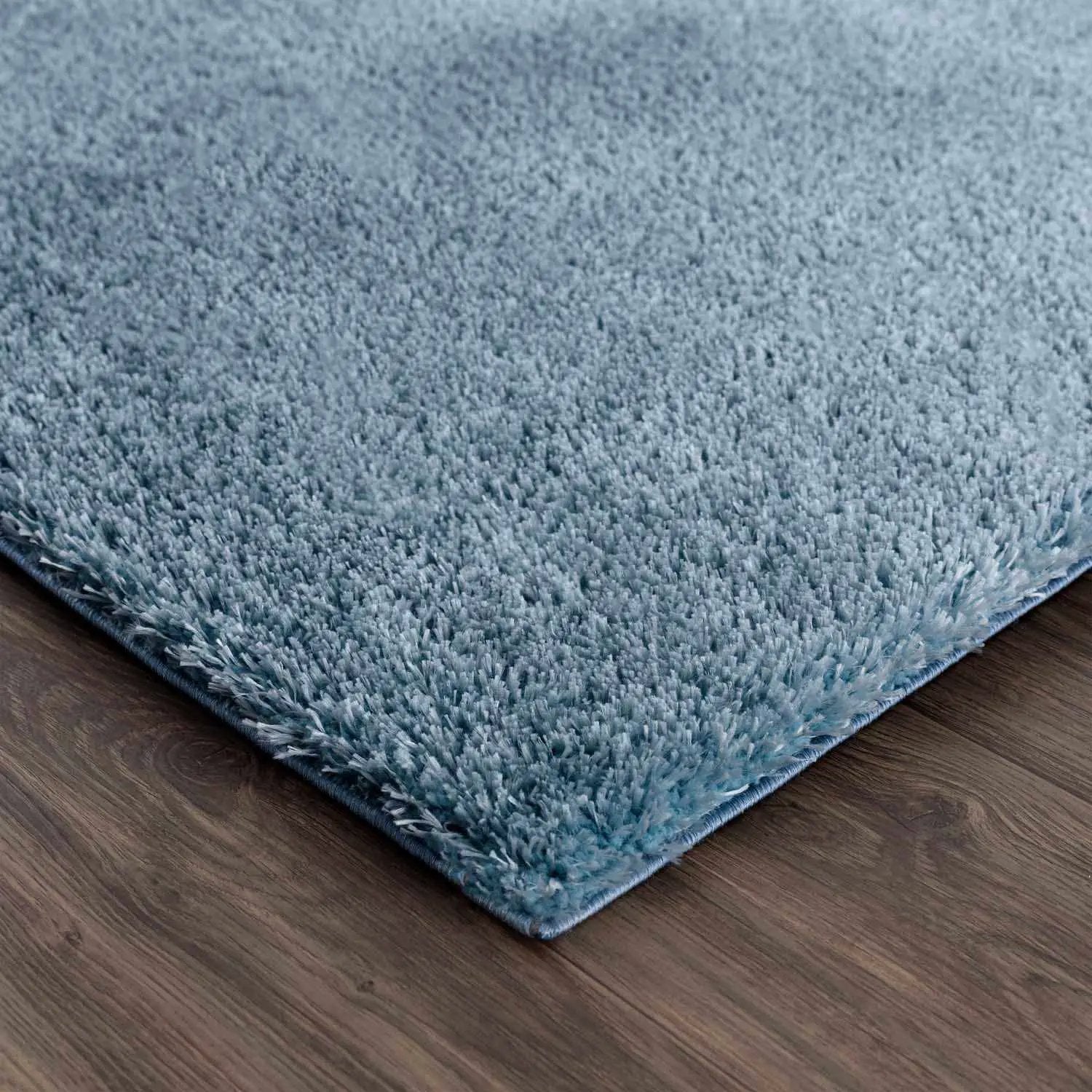 Heavenly Solid Blue Plush Rug - Clearance by Boutique Rugs