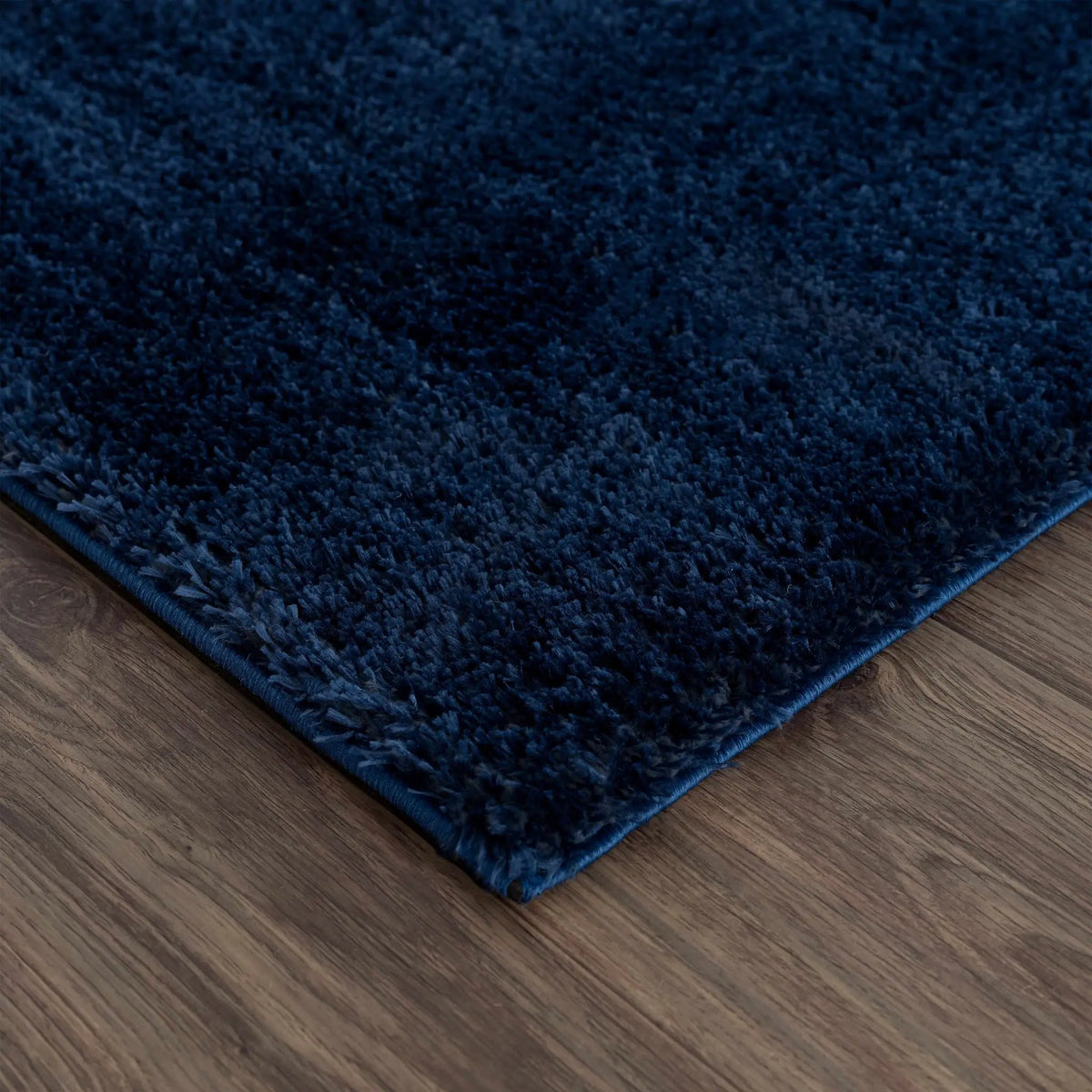 Navero Dark Blue Subtle Wavy Abstract Modern Minimalist Polyester Machine Woven Area Rug - Clearance, photo 5 of 13