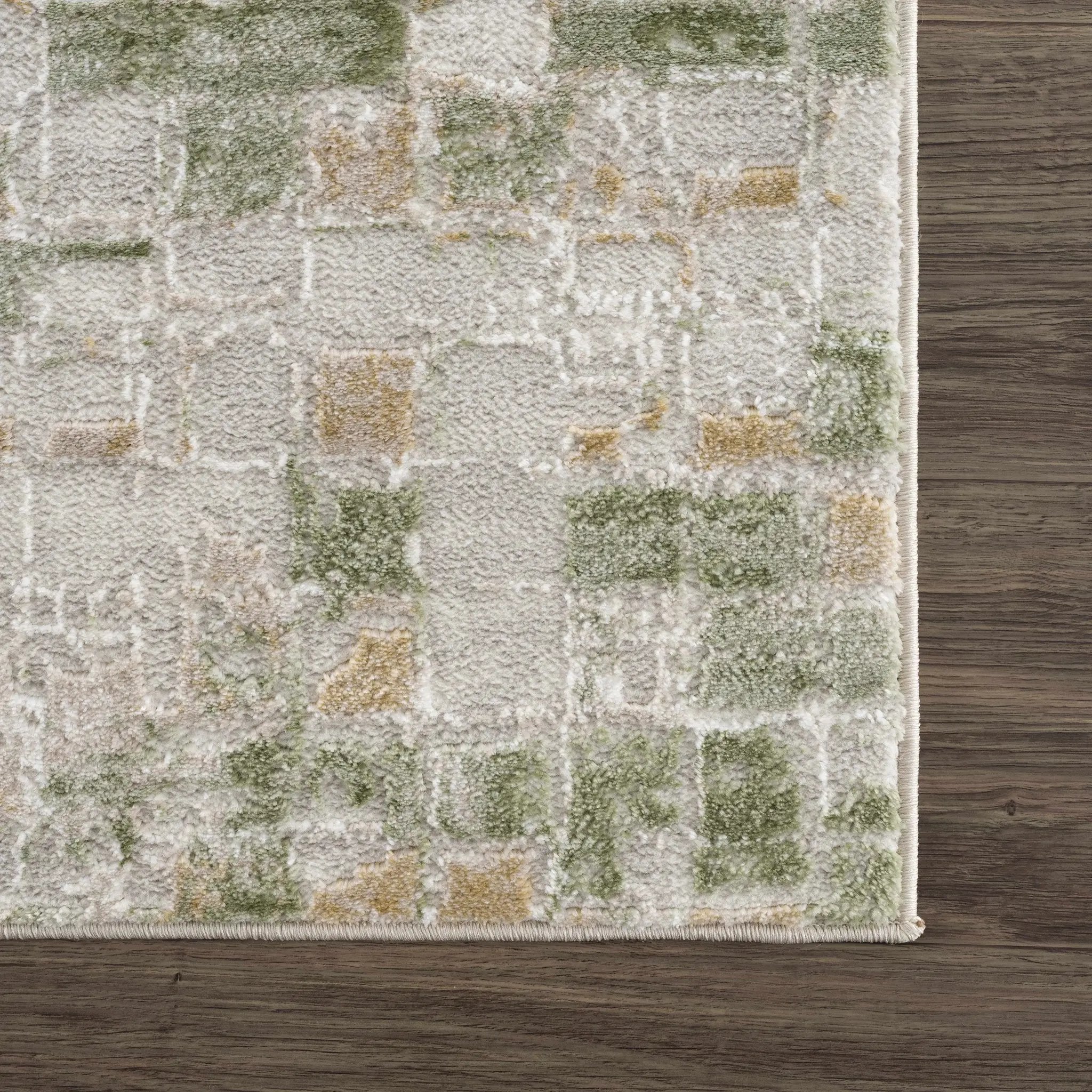 Liveri Green Mosaic Rug by Boutique Rugs